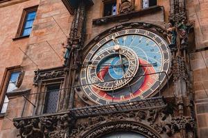 prag astronomisk klocka i de gammal stad av prag foto