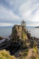 klippig kust på de pacific hav i brittiskt columbia, kanada foto