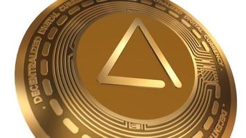 3d illustration agrello delta dlt kryptovaluta mynt symbol foto