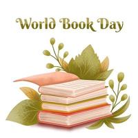 värld bok dag, stack av böcker med glasögon på mynta bakgrund foto