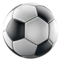 3d fotboll boll eller fotboll isolerat på vit bakgrund. ai generativ. foto
