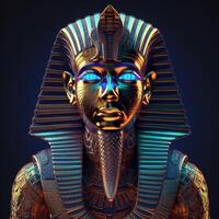 egyptisk farao hyperrealistiskt bild generativ ai foto