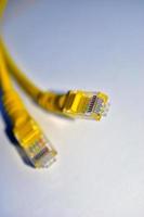 Ethernet-internetkabelnärbild foto