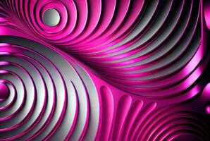 rosa och metallisk grå vågor abstrakt bakgrund. generativ ai foto