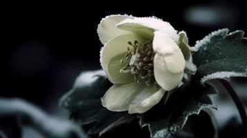 skön botanisk blomma elegans humör eller känsla generativ ai foto