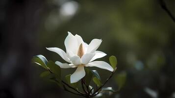 skön botanisk blomma elegans humör eller känsla generativ ai foto