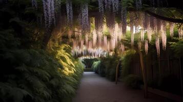 skön botanisk blomma elegans humör eller känsla generativ ai foto