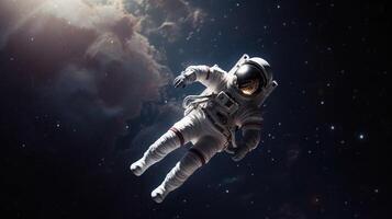 astronaut flytande i Plats ai genererad foto