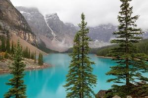 morän sjö i banff nationell parkera, alberta, kanada foto