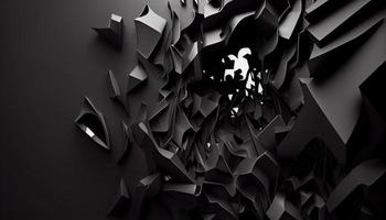 abstrakt 3d svart bakgrund . generera ai. foto