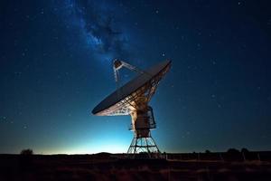 radioteleskop antenn. generera ai foto