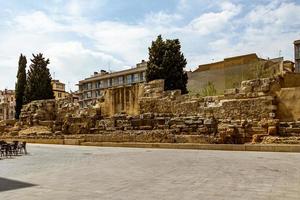 historisk roman vägg i de stad av zaragoza, Spanien på en solig dag foto