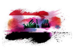 irak vattenfärg målad flagga foto