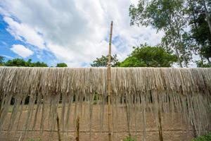 jute fiber är hålls hänga på för Sol torkning på madhabdi, narsingdi, bangladesh. foto