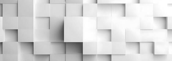 geometrisk bakgrund med vit kvadrater av papper bakgrund. generativ ai foto