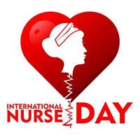 internationell sjuksköterska dag begrepp med vektor element. läkare medicinsk bakgrund foto
