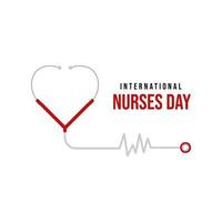 internationell sjuksköterska dag begrepp med vektor element. läkare medicinsk bakgrund foto