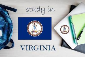 studie i virginia. USA stat. oss utbildning begrepp. lära sig Amerika begrepp. foto