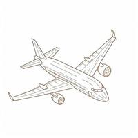 översikt flygplan illustration, generat ai foto
