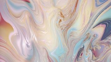 sömlös trendig regnbågsskimrande regnbåge folie textur. mjuk holografiska pastell enhörning marmor bakgrund mönster. modern pärlemorskimrande suddigt abstrakt, generat ai foto