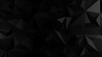 svart polygonal abstrakt bakgrund. triangel- 3d textur. foto