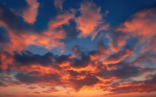 de clouds utvecklas med majestätisk drama i de himmel, himmel ersättning - generativ ai teknologi foto