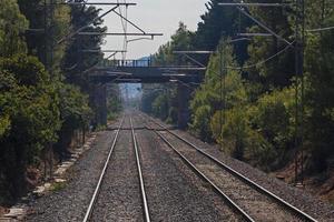 järnväg väg i grekland foto