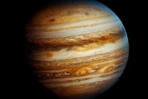 de planet Jupiter, en se av en planet i de sol- systemet. generativ ai foto