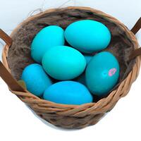 påsk firande begrepp. färgrik påsk ägg med färgrik bakgrund. generativ ai foto
