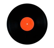 grammofon vinylskiva isolerad på vit bakgrund foto