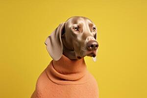 ai genererad weimaraner hund i trogen stil foto