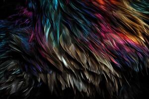 färgrik fågel päls illustration bakgrund med generativ ai foto