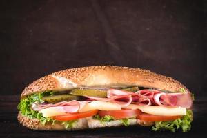 ciabatta smörgås närbild foto