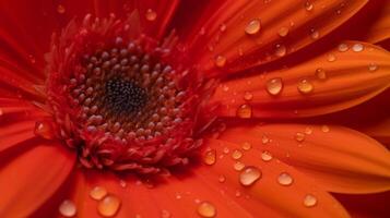 orange gerbera blomma. illustration ai generativ foto