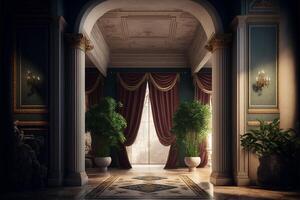toskanska villa digital bakgrund i rik färger realistisk. generativ ai foto