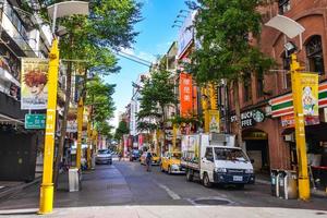 taipei, taiwan - oktober 10, 2017-ximending är en grannskap och handla distrikt i de wanhua distrikt av taipei, taiwan. den var de först fotgängare zon i taiwan foto