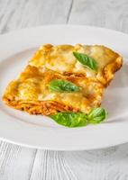 del av lasagne foto