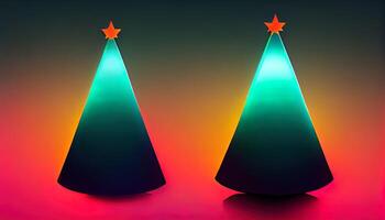 abstrakt jul träd begrepp. generativ ai foto