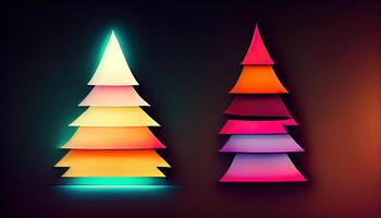 abstrakt jul träd begrepp. generativ ai foto