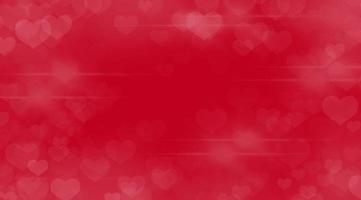 Alla hjärtans dag abstrakt med bokeh hjärta former på en röd bakgrund foto