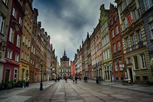 någonstans i de gammal stad i november gdansk foto