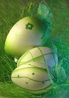 påsk ägg grön foto