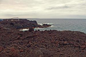 original vulkanisk landskap från de spanska ö av lanzarote foto