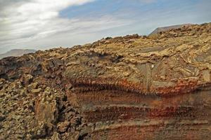 original vulkanisk landskap från de spanska ö av lanzarote foto