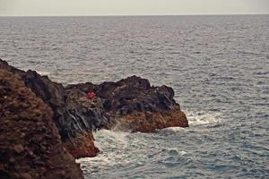 original vulkanisk landskap från de spanska ö av lanzarote foto