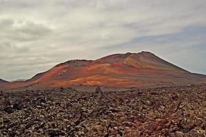 original vulkanisk landskap från de spanska ö av lanzarote foto