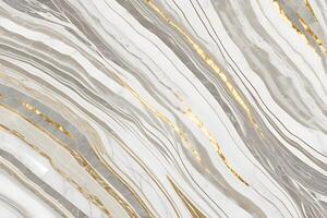 vit och guld marmor textur. lyx abstrakt vätska konst måla bakgrund. ai genererad foto