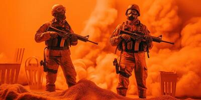 anti terrorism dag orange bakgrund, sluta de krig med disken terrorism team. generativ ai foto