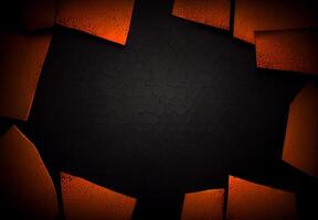 abstrakt geometrisk mörk ram grunge textur med halvton mönster på svart bakgrund - ai genererad bild foto