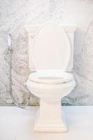 vit toalettstol dekoration i badrum inredning foto